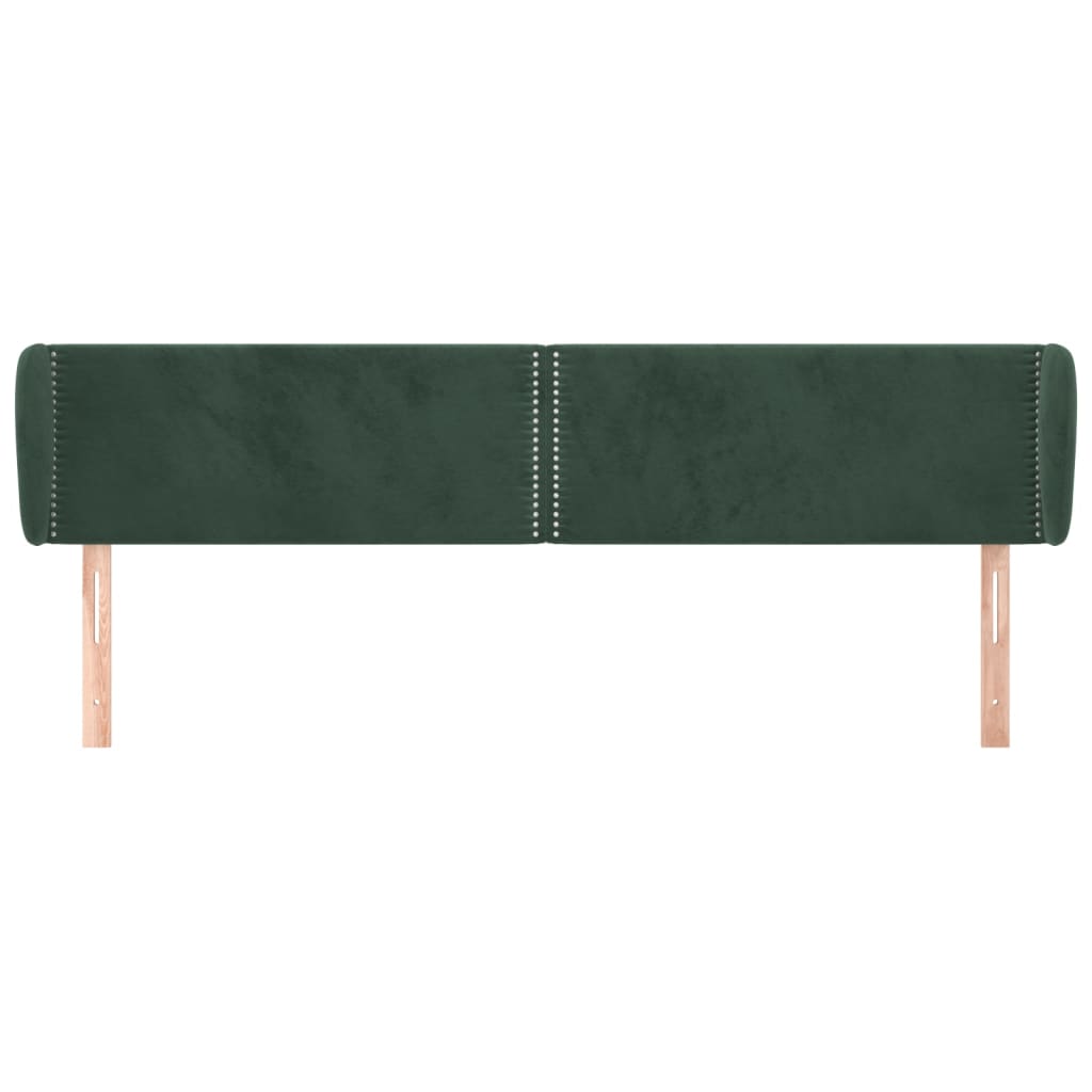 vidaXL Cabecero de terciopelo verde oscuro 203x23x78/88 cm