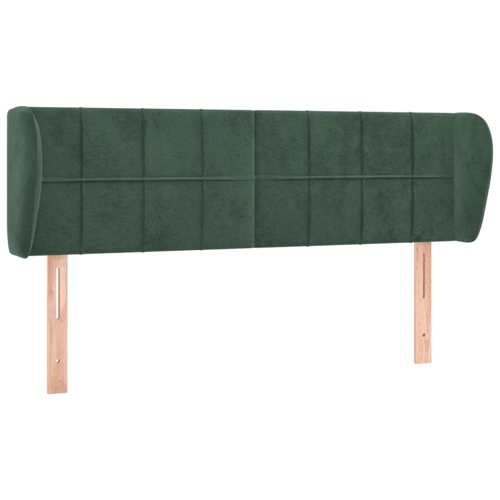 vidaXL Cabecero de terciopelo verde oscuro 147x23x78/88 cm