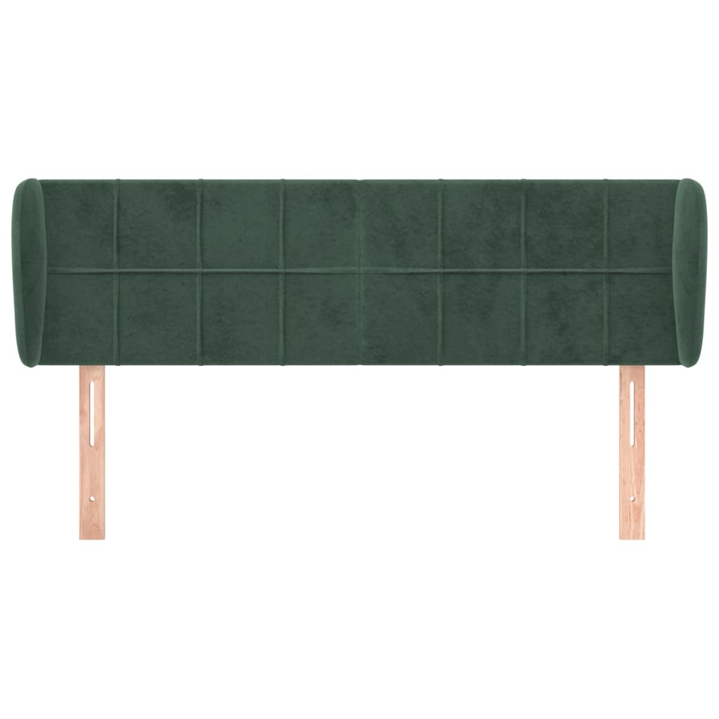 vidaXL Cabecero de terciopelo verde oscuro 147x23x78/88 cm