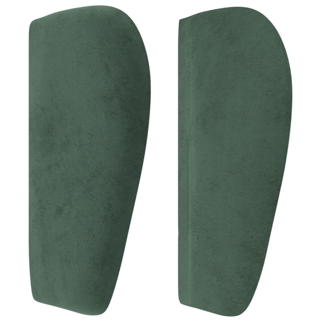 vidaXL Cabecero de terciopelo verde oscuro 147x23x78/88 cm