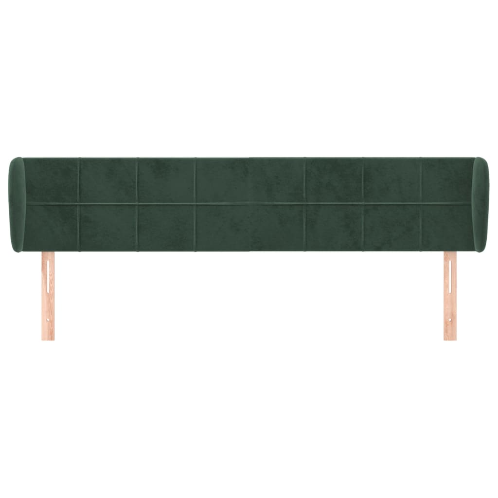 vidaXL Cabecero de terciopelo verde oscuro 203x23x78/88 cm