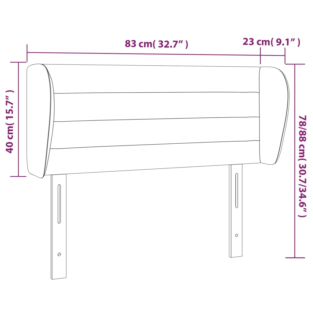 vidaXL Cabecero de tela gris claro 83x23x78/88 cm