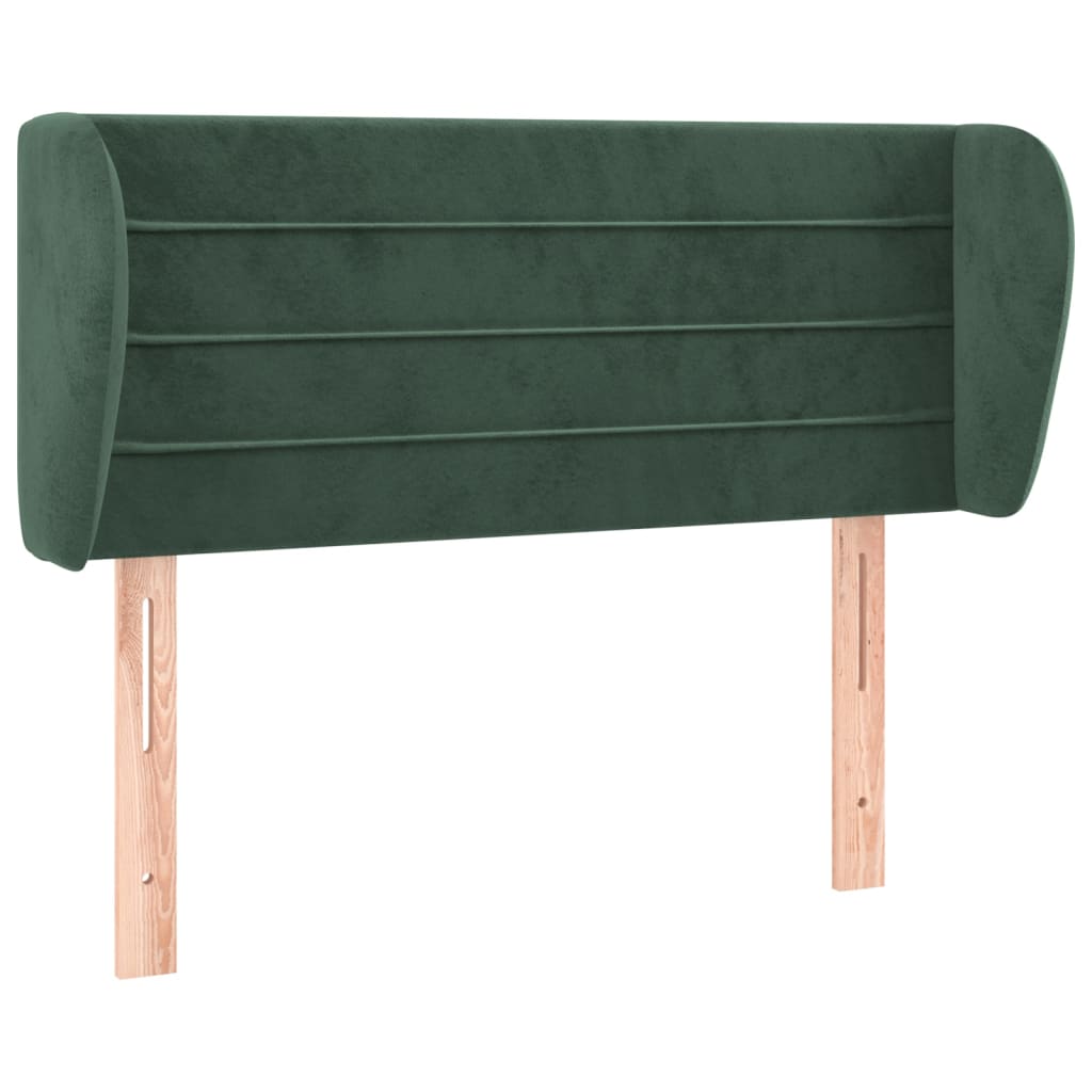 vidaXL Cabecero de terciopelo verde oscuro 93x23x78/88 cm