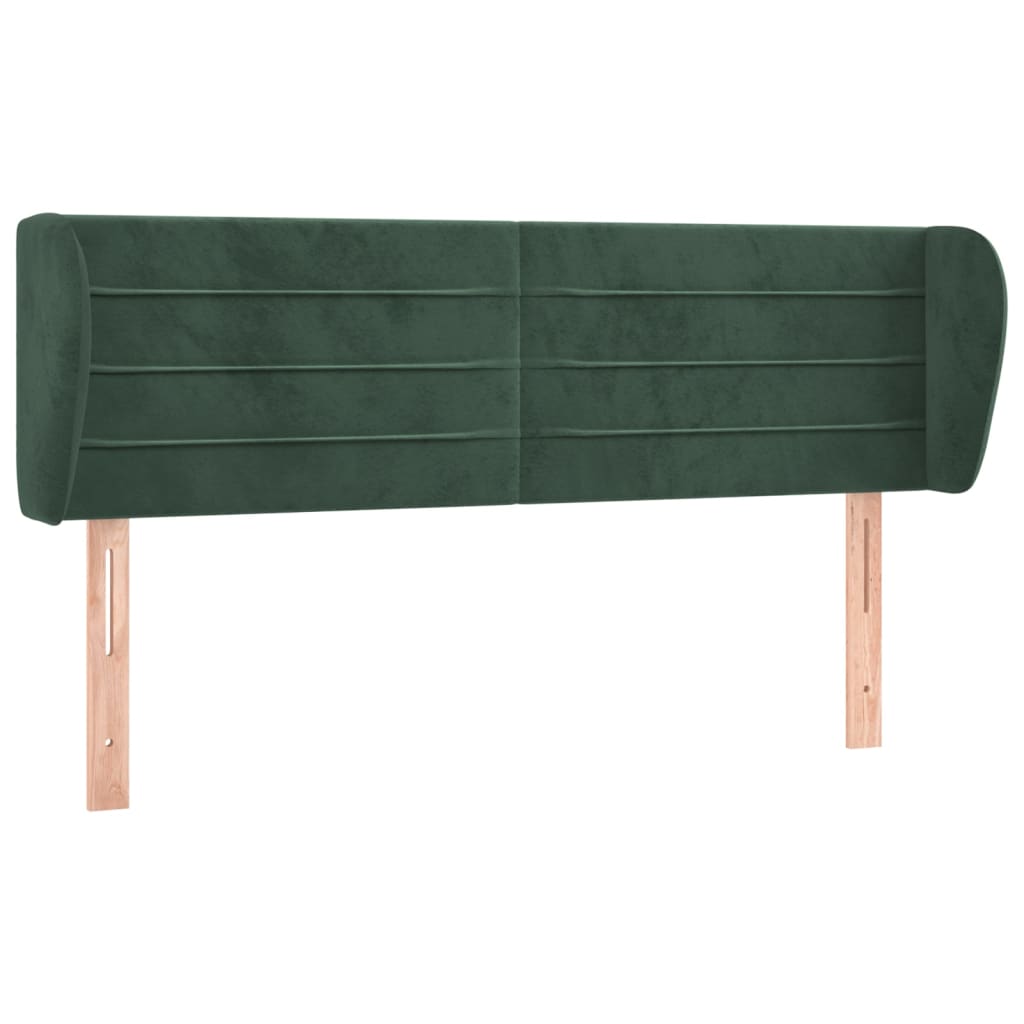 vidaXL Cabecero de terciopelo verde oscuro 147x23x78/88 cm