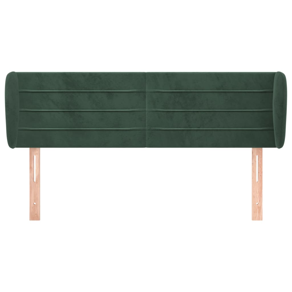 vidaXL Cabecero de terciopelo verde oscuro 147x23x78/88 cm