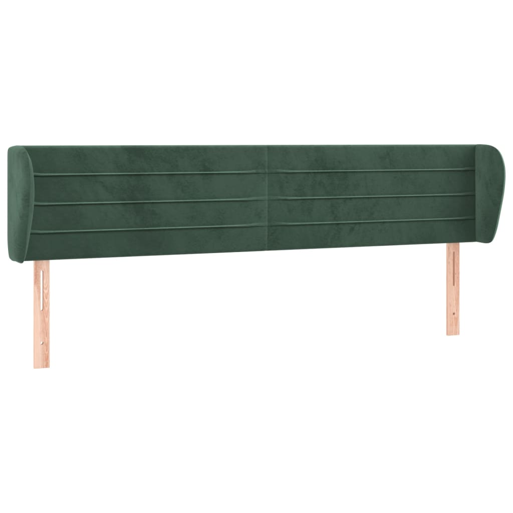 vidaXL Cabecero de terciopelo verde oscuro 183x23x78/88 cm