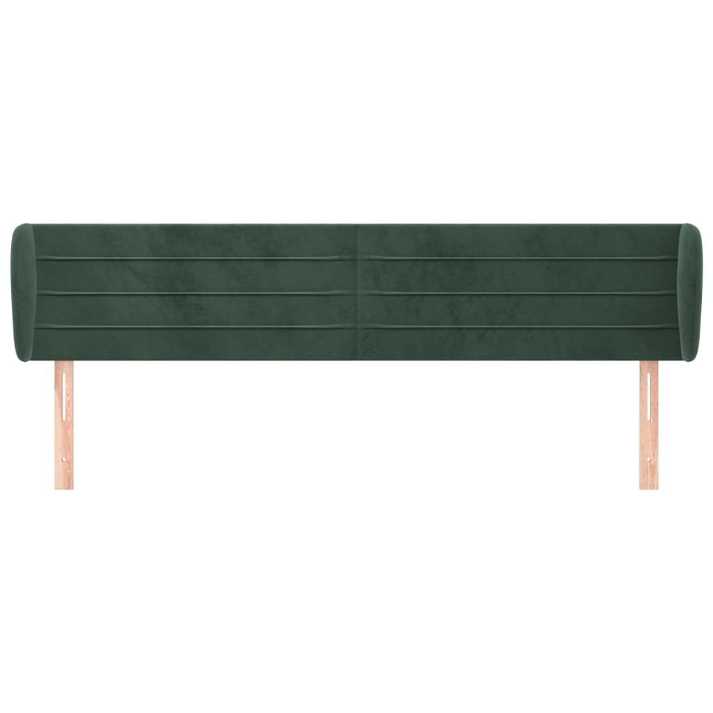 vidaXL Cabecero de terciopelo verde oscuro 183x23x78/88 cm