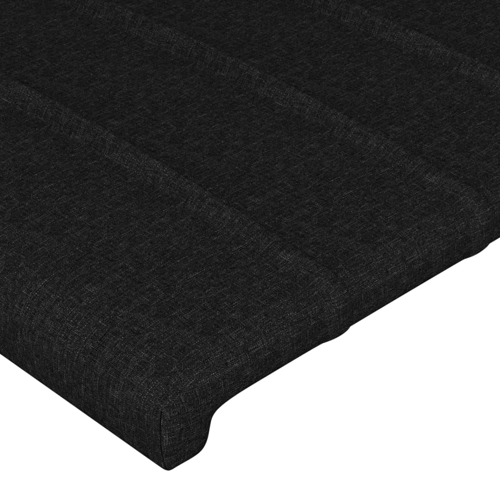 vidaXL Cabecero de tela negro 203x23x78/88 cm