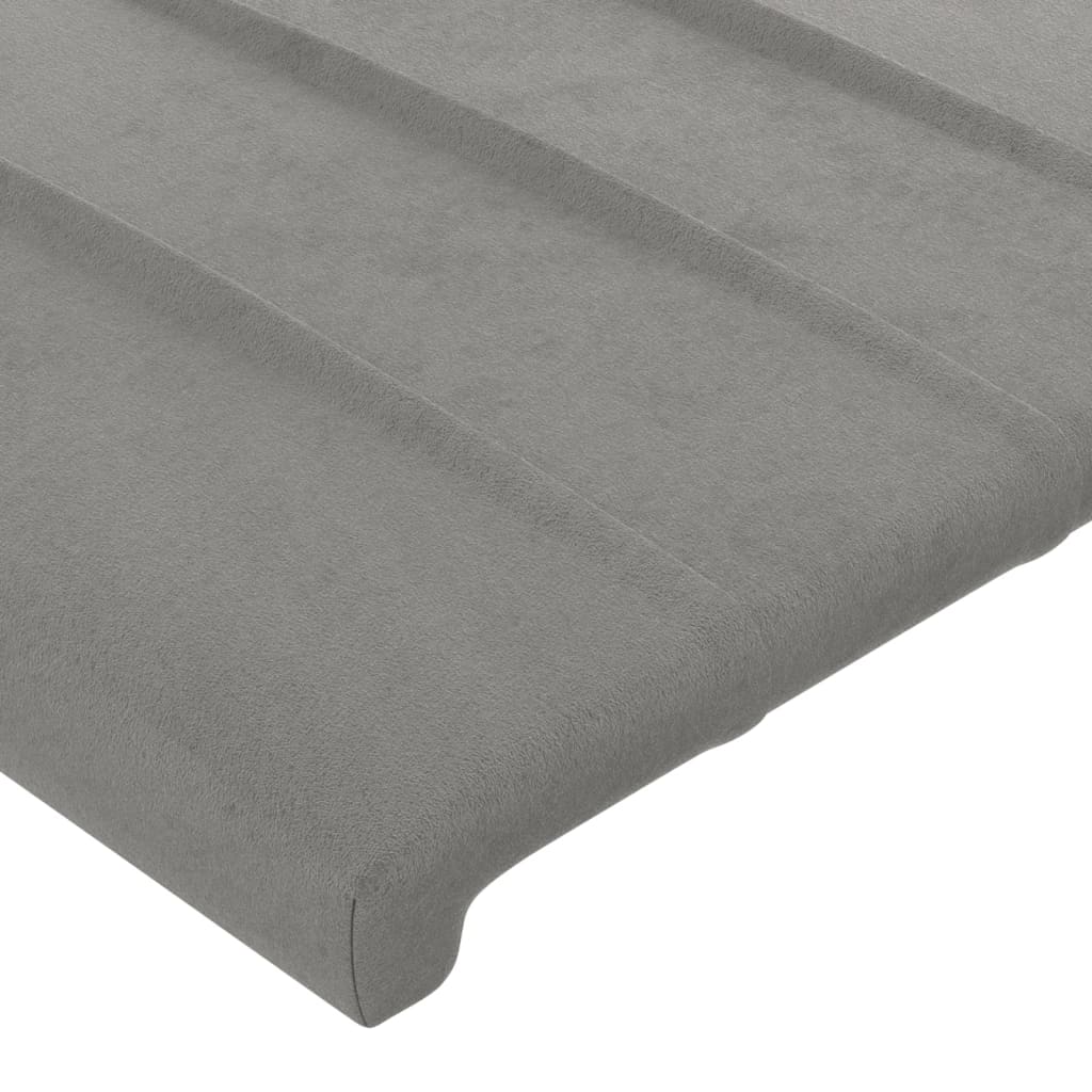 vidaXL Cabecero de terciopelo gris claro 83x23x78/88 cm