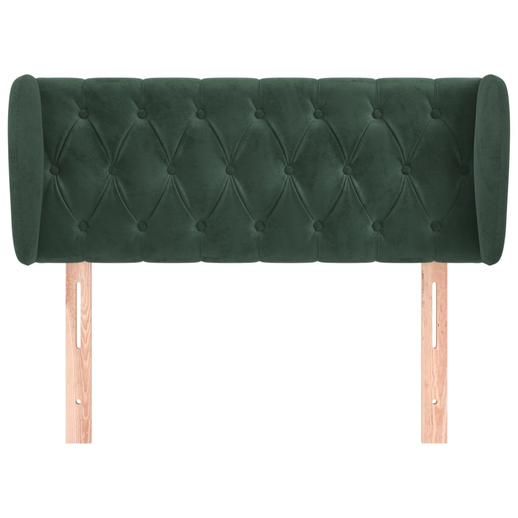 vidaXL Cabecero de terciopelo verde oscuro 93x23x78/88 cm