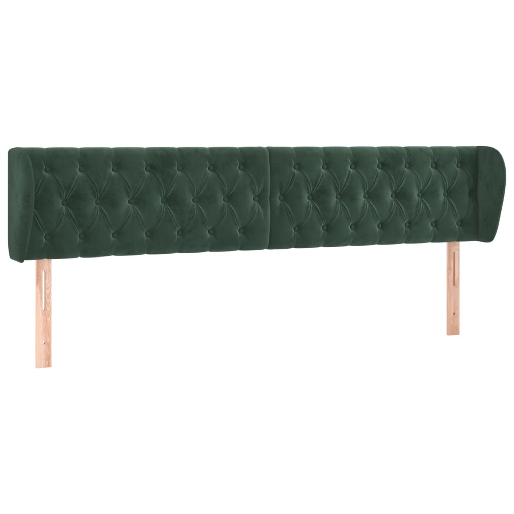 vidaXL Cabecero de terciopelo verde oscuro 183x23x78/88 cm