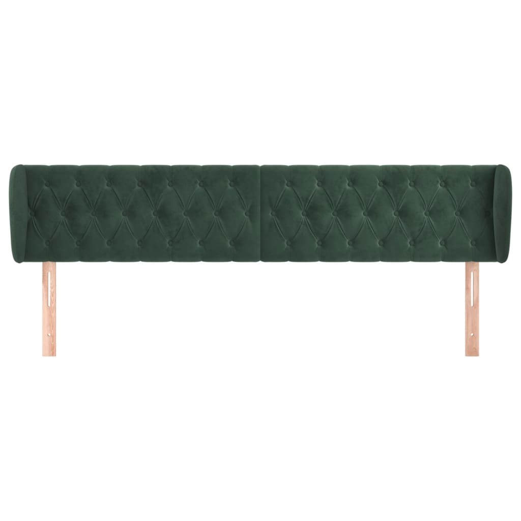 vidaXL Cabecero de terciopelo verde oscuro 183x23x78/88 cm