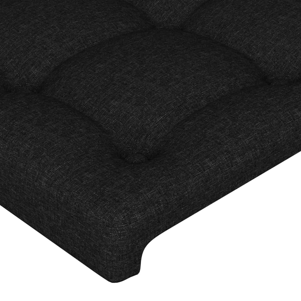 vidaXL Cabecero de tela negro 203x23x78/88 cm