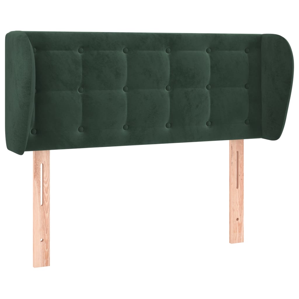 vidaXL Cabecero de terciopelo verde oscuro 83x23x78/88 cm