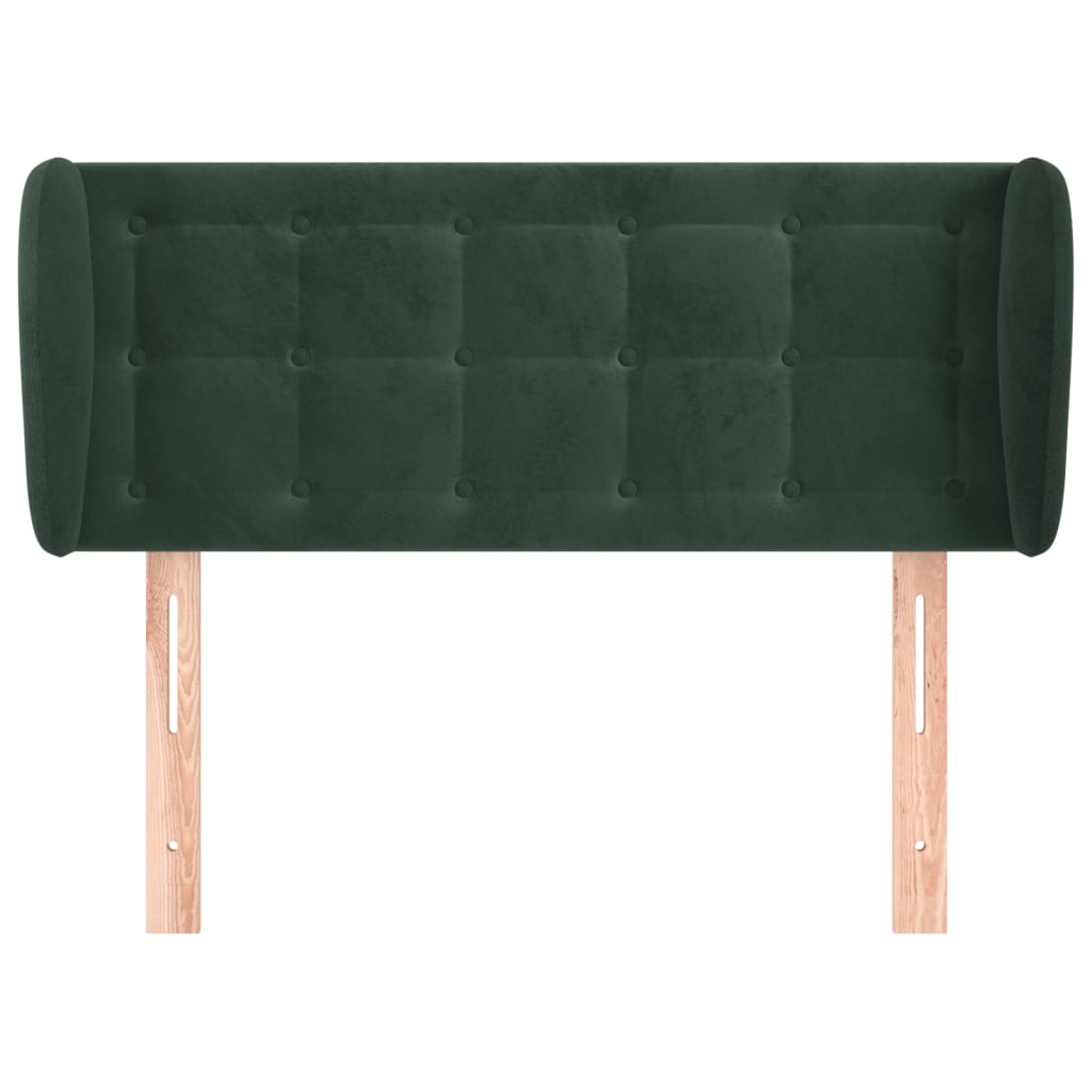 vidaXL Cabecero de terciopelo verde oscuro 83x23x78/88 cm