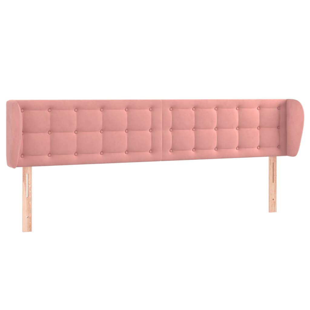 vidaXL Cabecero de terciopelo rosa 203x23x78/88 cm