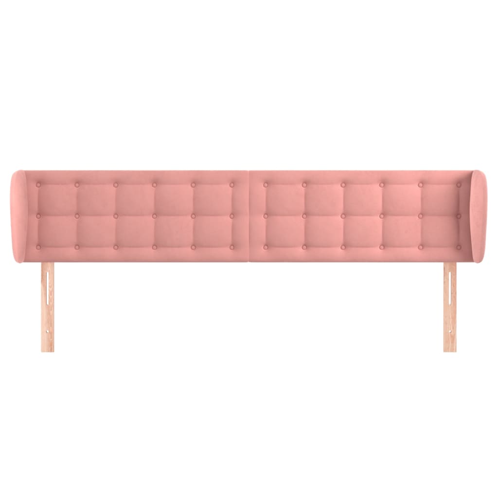 vidaXL Cabecero de terciopelo rosa 203x23x78/88 cm