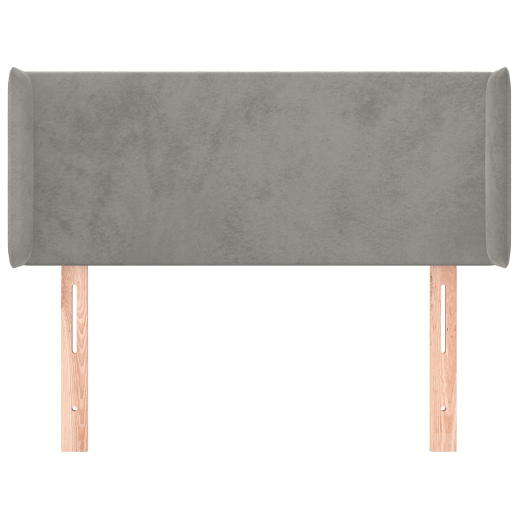 vidaXL Cabecero de terciopelo gris claro 83x16x78/88 cm