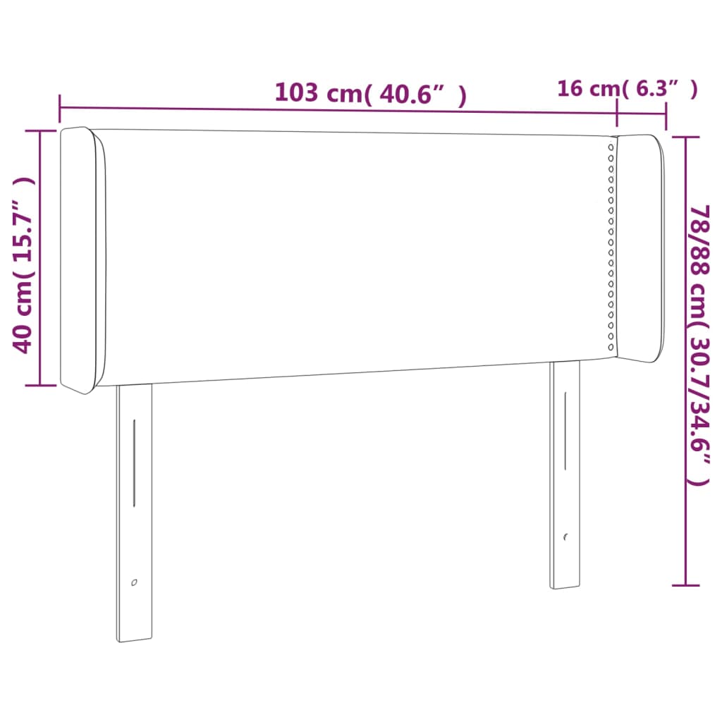 vidaXL Cabecero de tela verde 103x16x78/88 cm