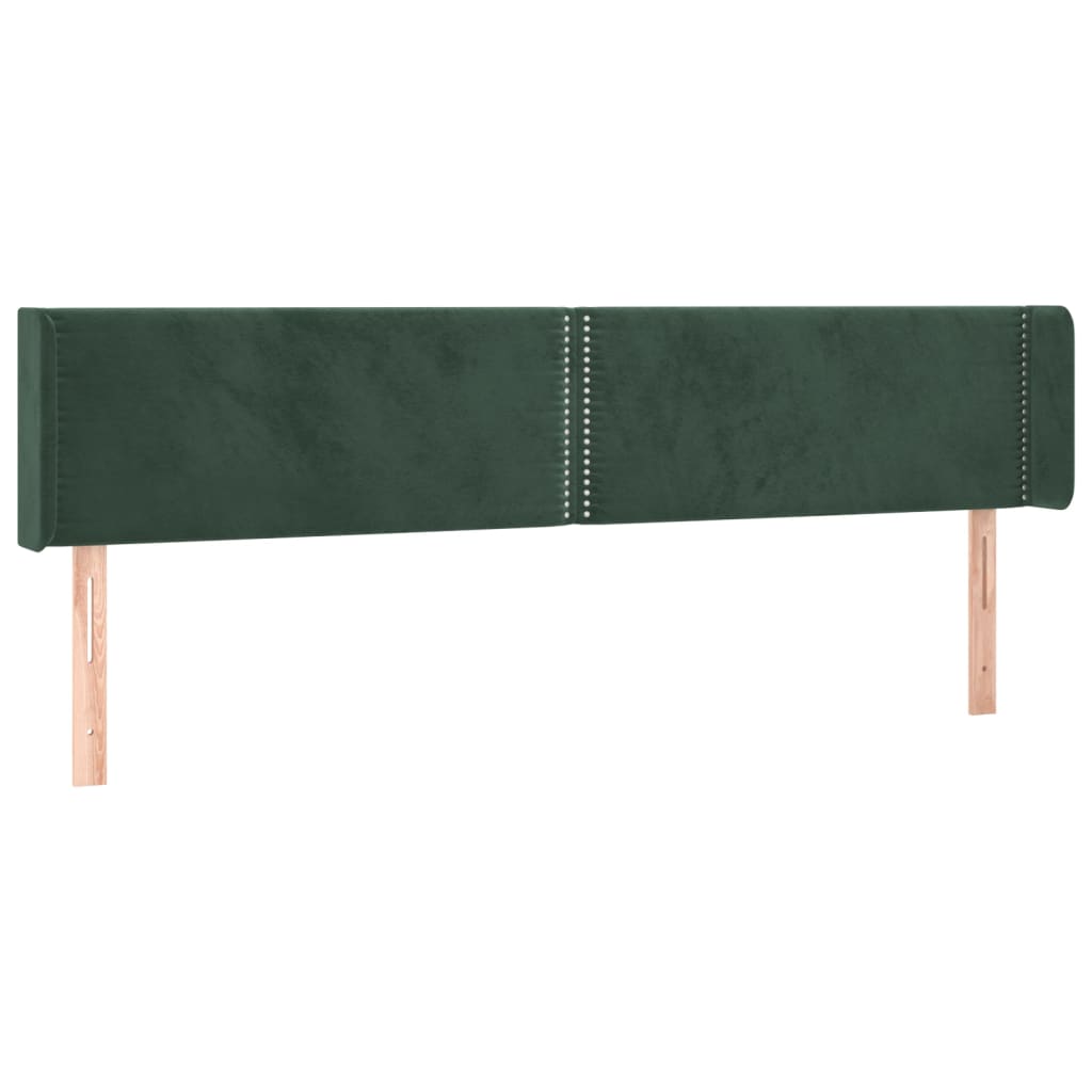 vidaXL Cabecero de terciopelo verde oscuro 203x16x78/88 cm