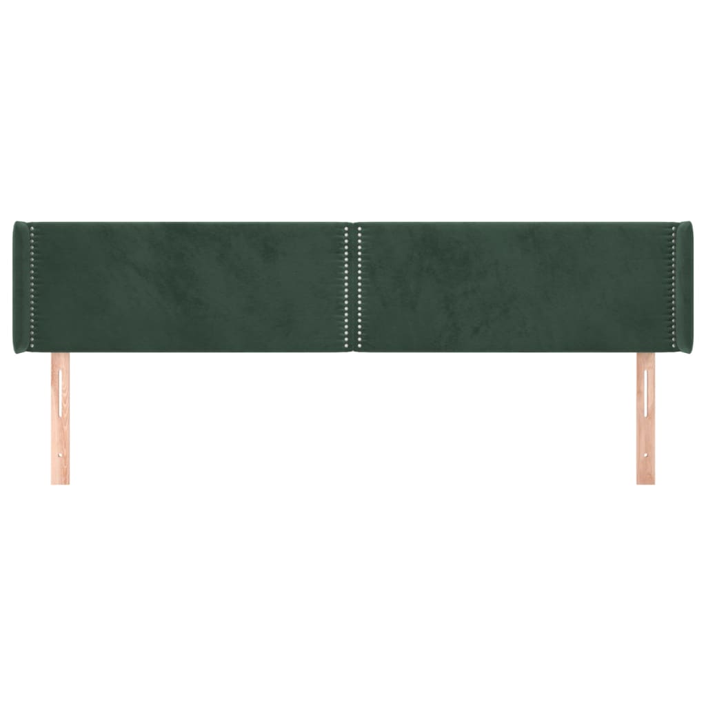 vidaXL Cabecero de terciopelo verde oscuro 203x16x78/88 cm