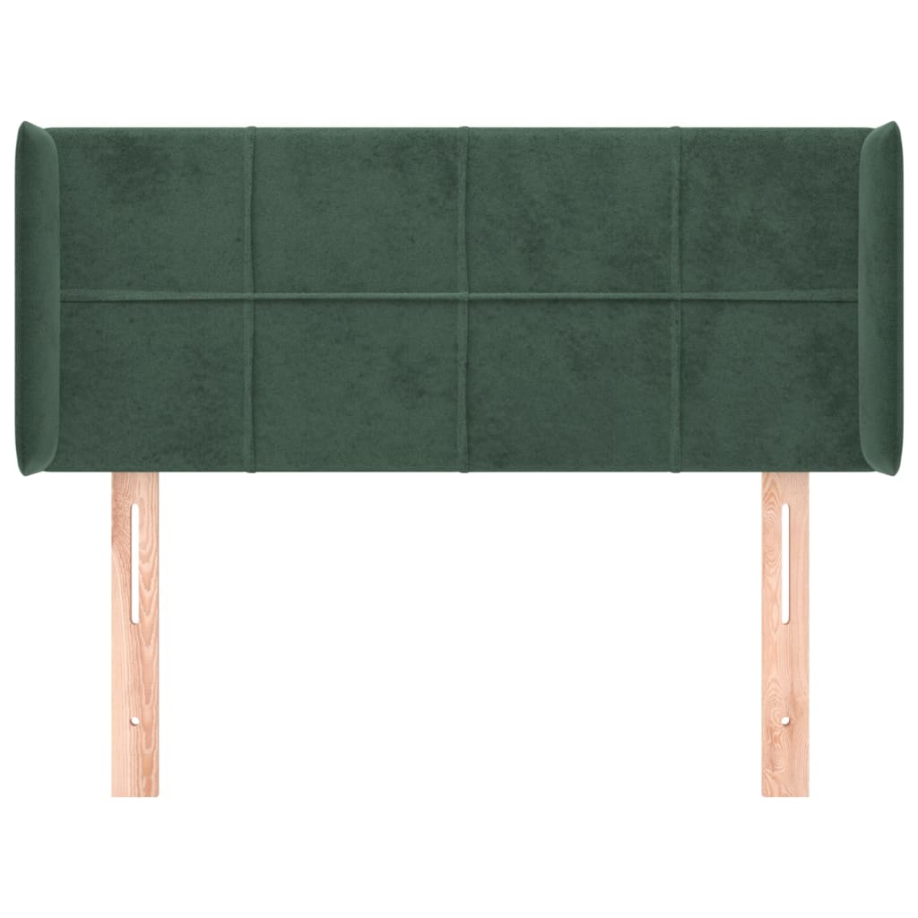 vidaXL Cabecero de terciopelo verde oscuro 93x16x78/88 cm