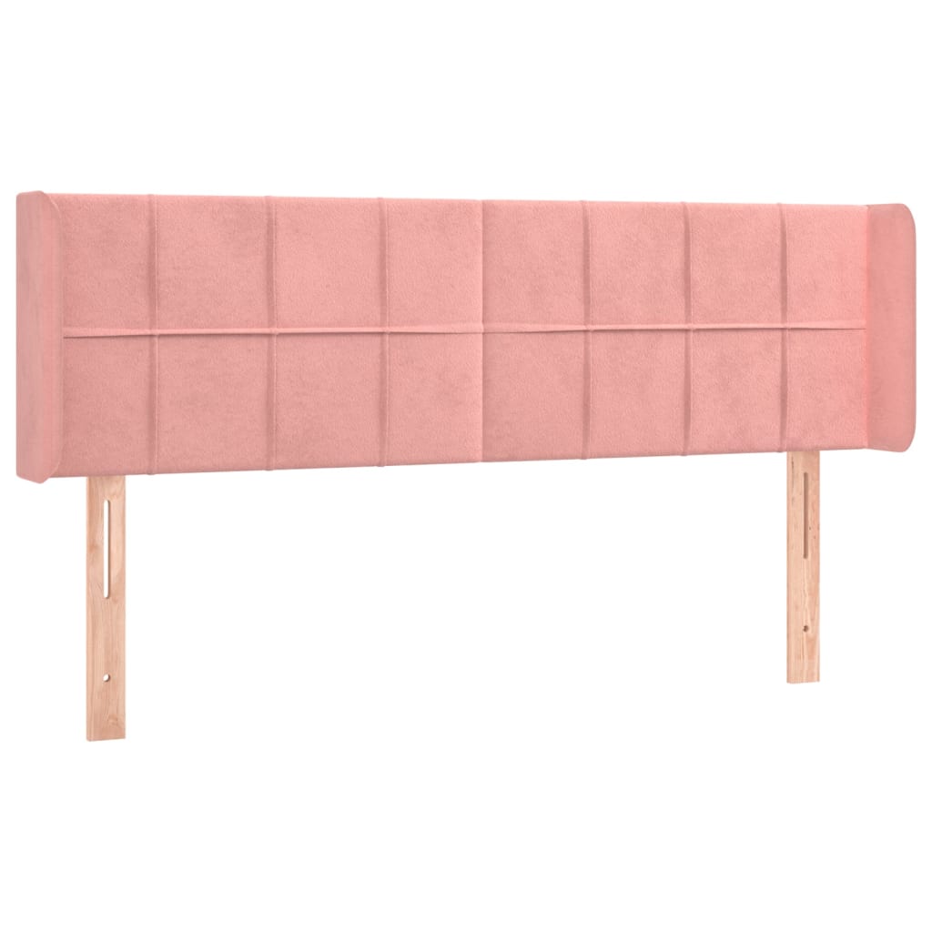 vidaXL Cabecero de terciopelo rosa 147x16x78/88 cm