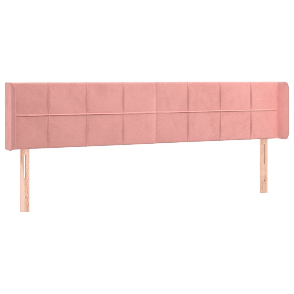 vidaXL Cabecero de terciopelo rosa 203x16x78/88 cm