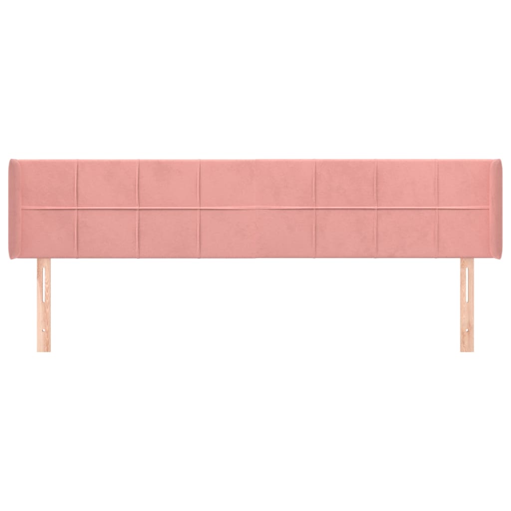 vidaXL Cabecero de terciopelo rosa 203x16x78/88 cm