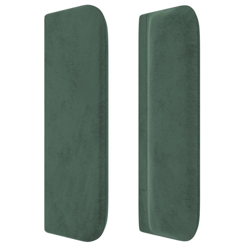 vidaXL Cabecero de terciopelo verde oscuro 203x16x78/88 cm