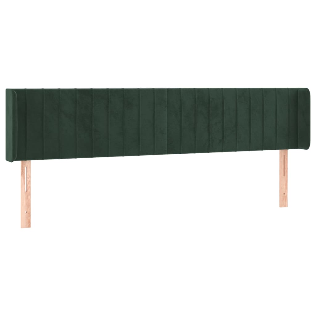 vidaXL Cabecero de terciopelo verde oscuro 183x16x78/88 cm