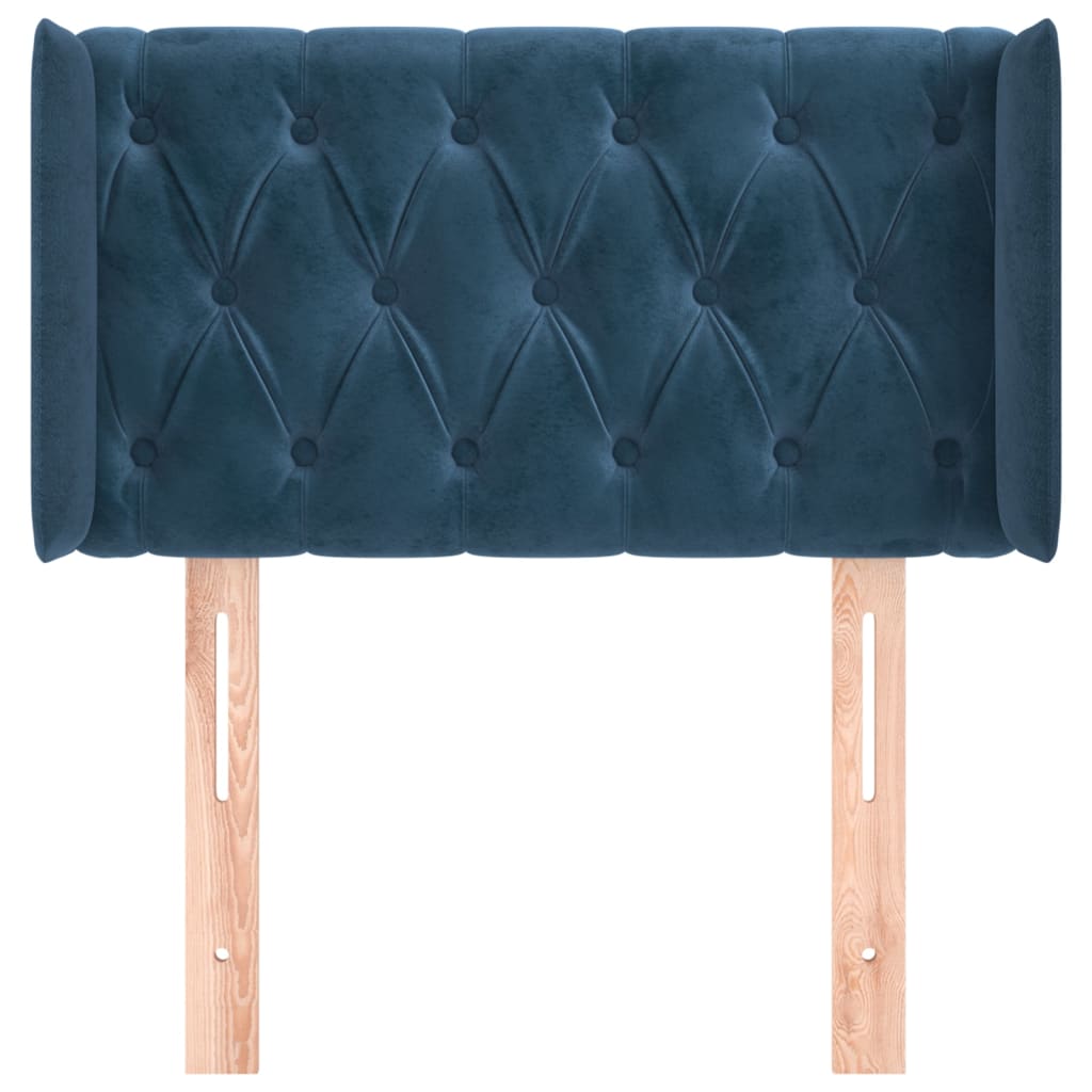 vidaXL Cabecero de terciopelo azul oscuro 83x16x78/88 cm