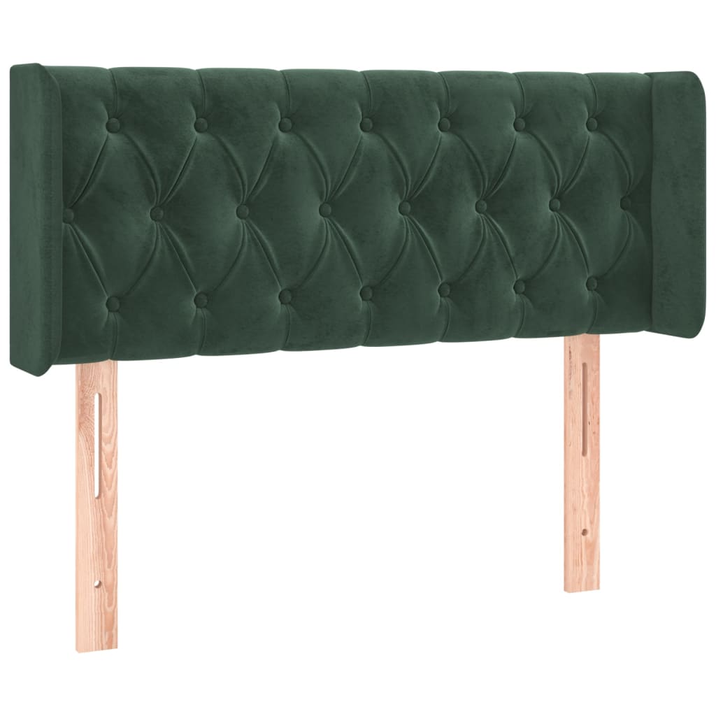 vidaXL Cabecero de terciopelo verde oscuro 93x16x78/88 cm