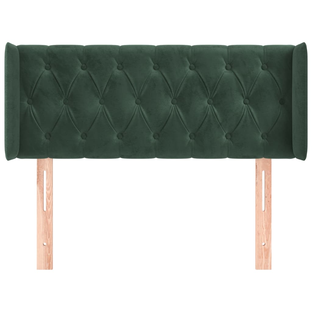 vidaXL Cabecero de terciopelo verde oscuro 93x16x78/88 cm