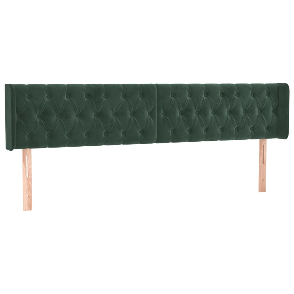 vidaXL Cabecero de terciopelo verde oscuro 183x16x78/88 cm