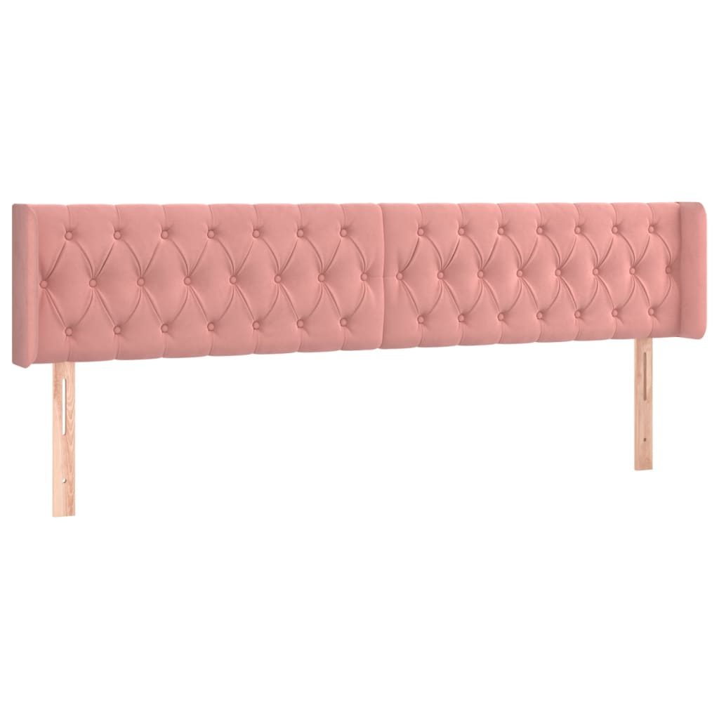 vidaXL Cabecero de terciopelo rosa 183x16x78/88 cm