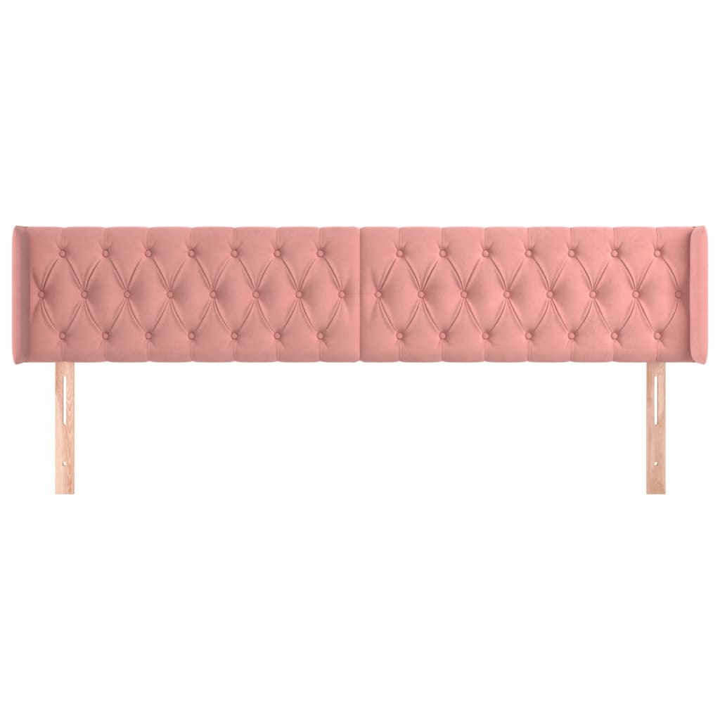 vidaXL Cabecero de terciopelo rosa 183x16x78/88 cm