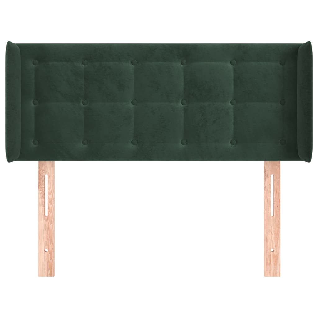 vidaXL Cabecero de terciopelo verde oscuro 83x16x78/88 cm