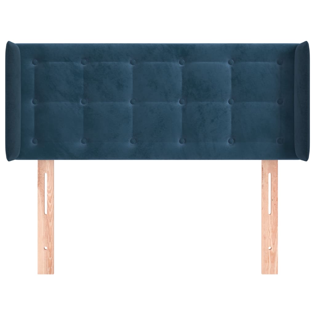 vidaXL Cabecero de terciopelo azul oscuro 93x16x78/88 cm