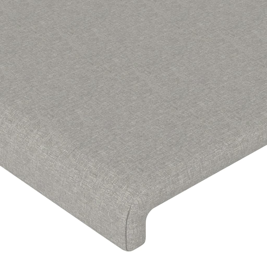 vidaXL Cabecero con orejas de tela gris claro 183x16x118/128 cm