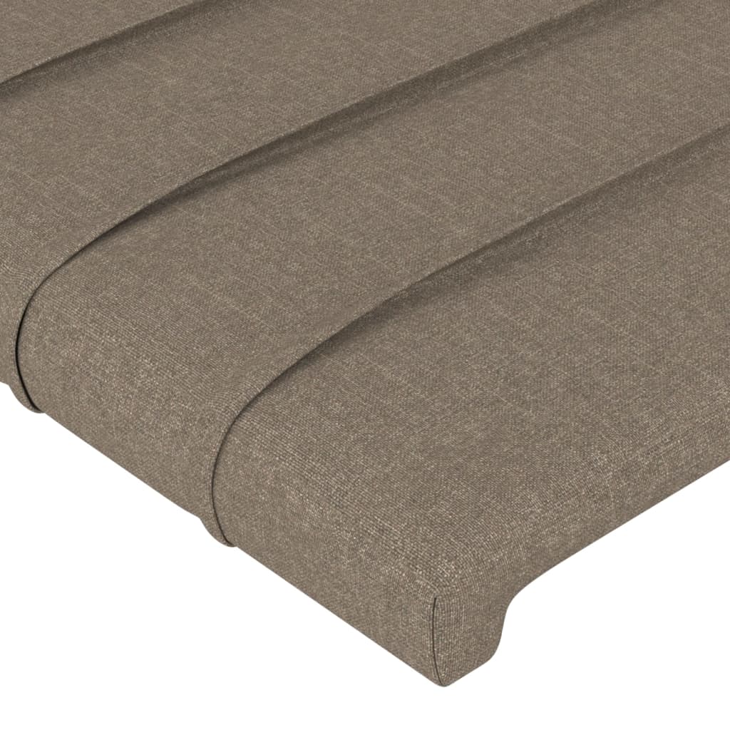 vidaXL Cabecero con orejas de tela gris taupe 103x16x118/128 cm