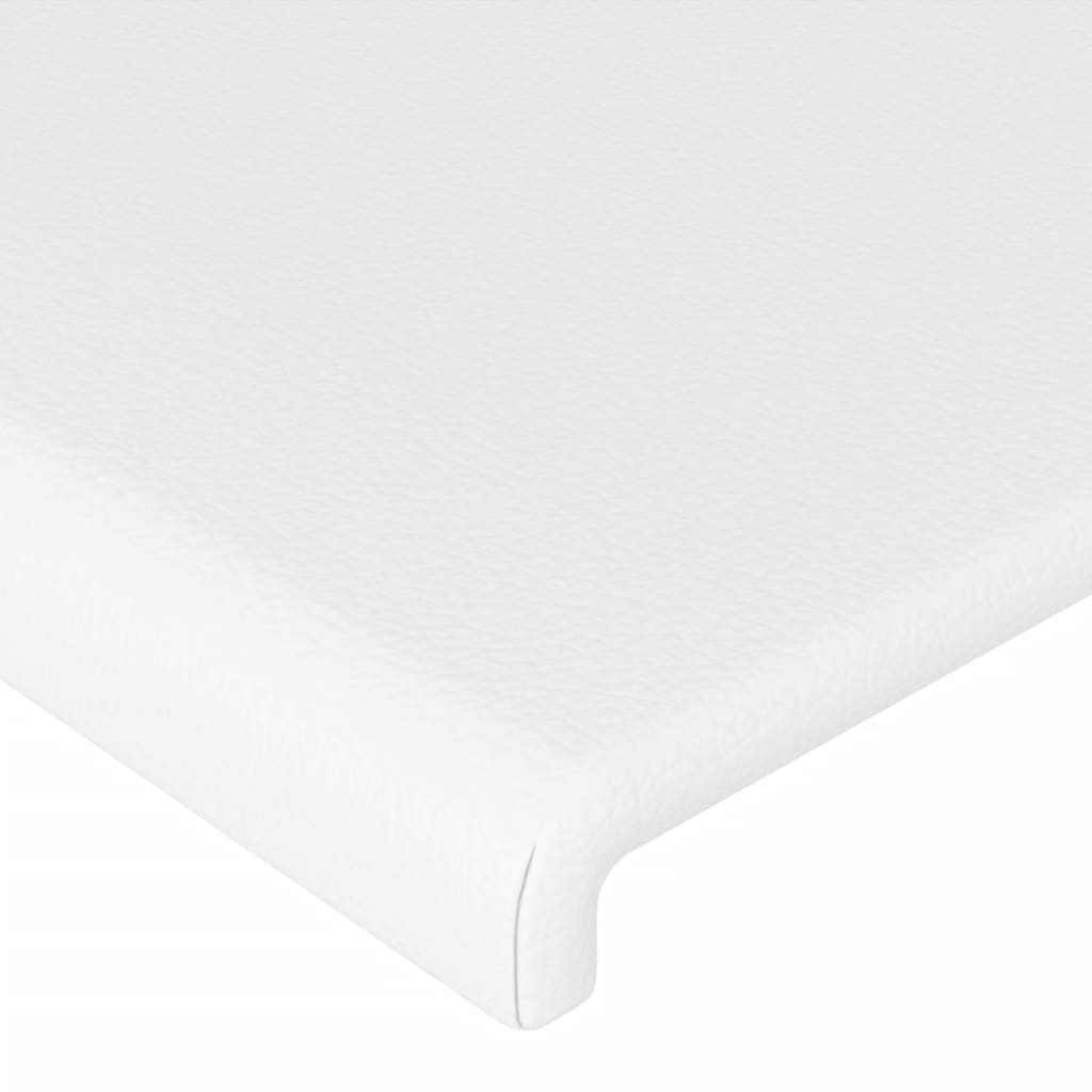 vidaXL Cabecero con LED cuero sintético blanco 80x5x78/88 cm