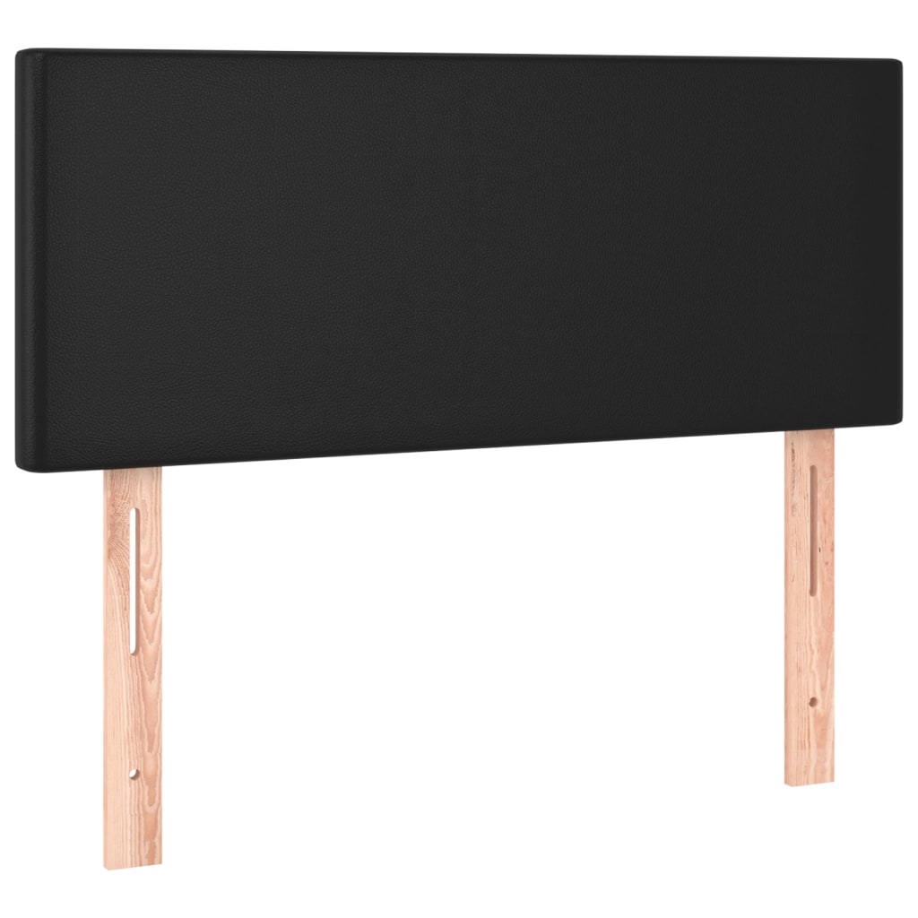 vidaXL Cabecero con LED cuero sintético negro 90x5x78/88 cm