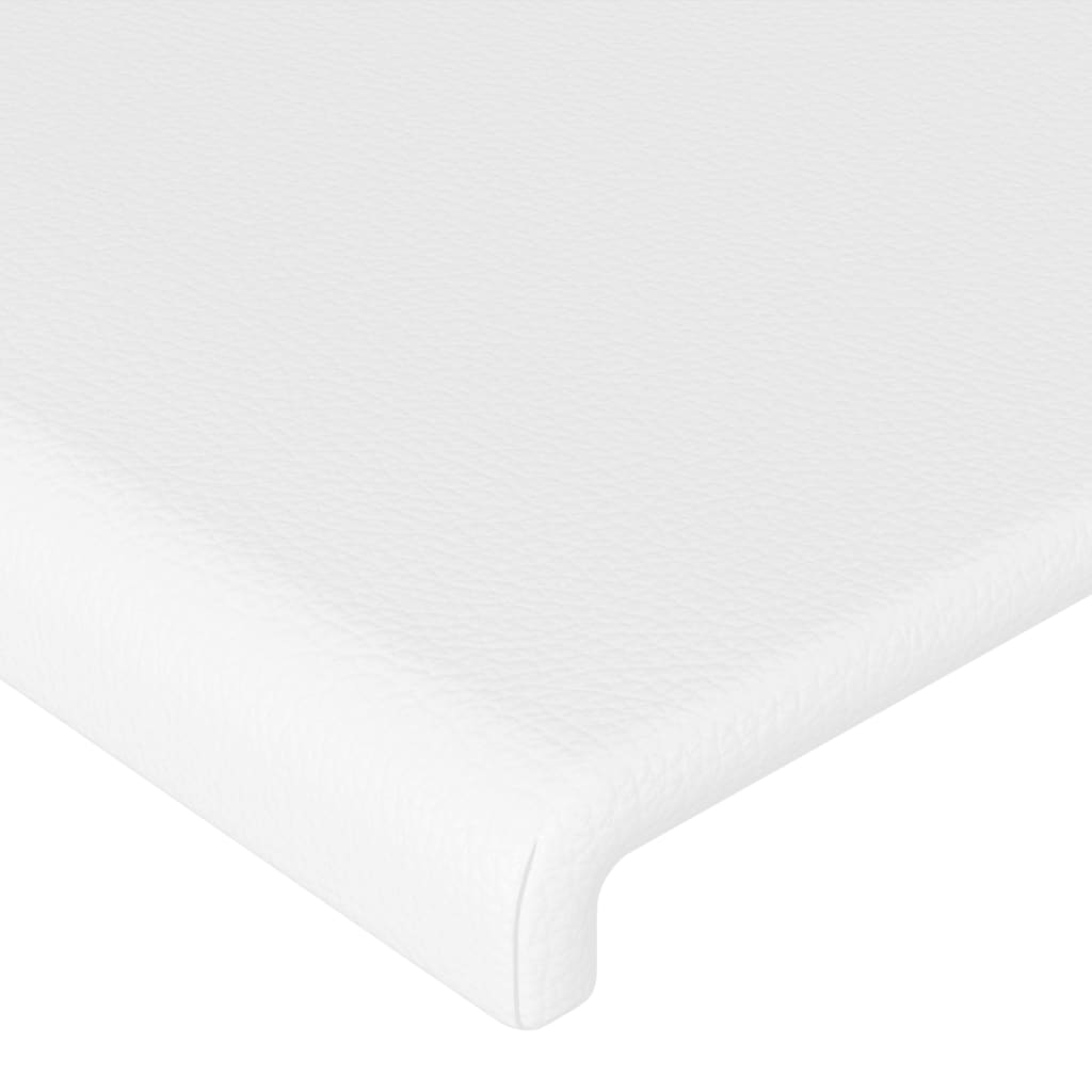 vidaXL Cabecero con LED cuero sintético blanco 90x5x78/88 cm