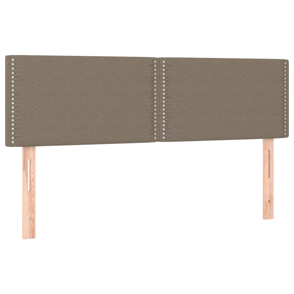 vidaXL Cabecero con LED de tela gris taupe 144x5x78/88 cm