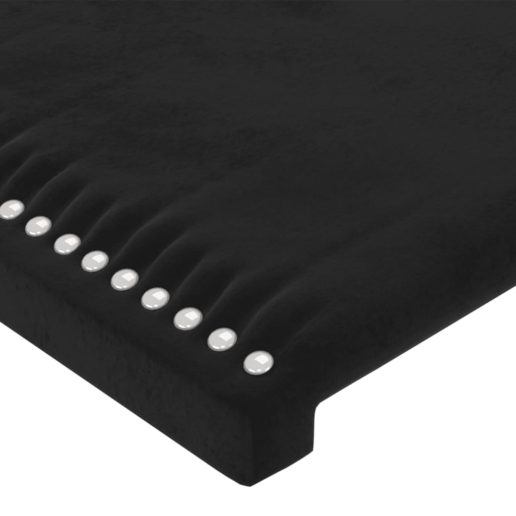 vidaXL Cabecero con LED de terciopelo negro 90x5x78/88 cm