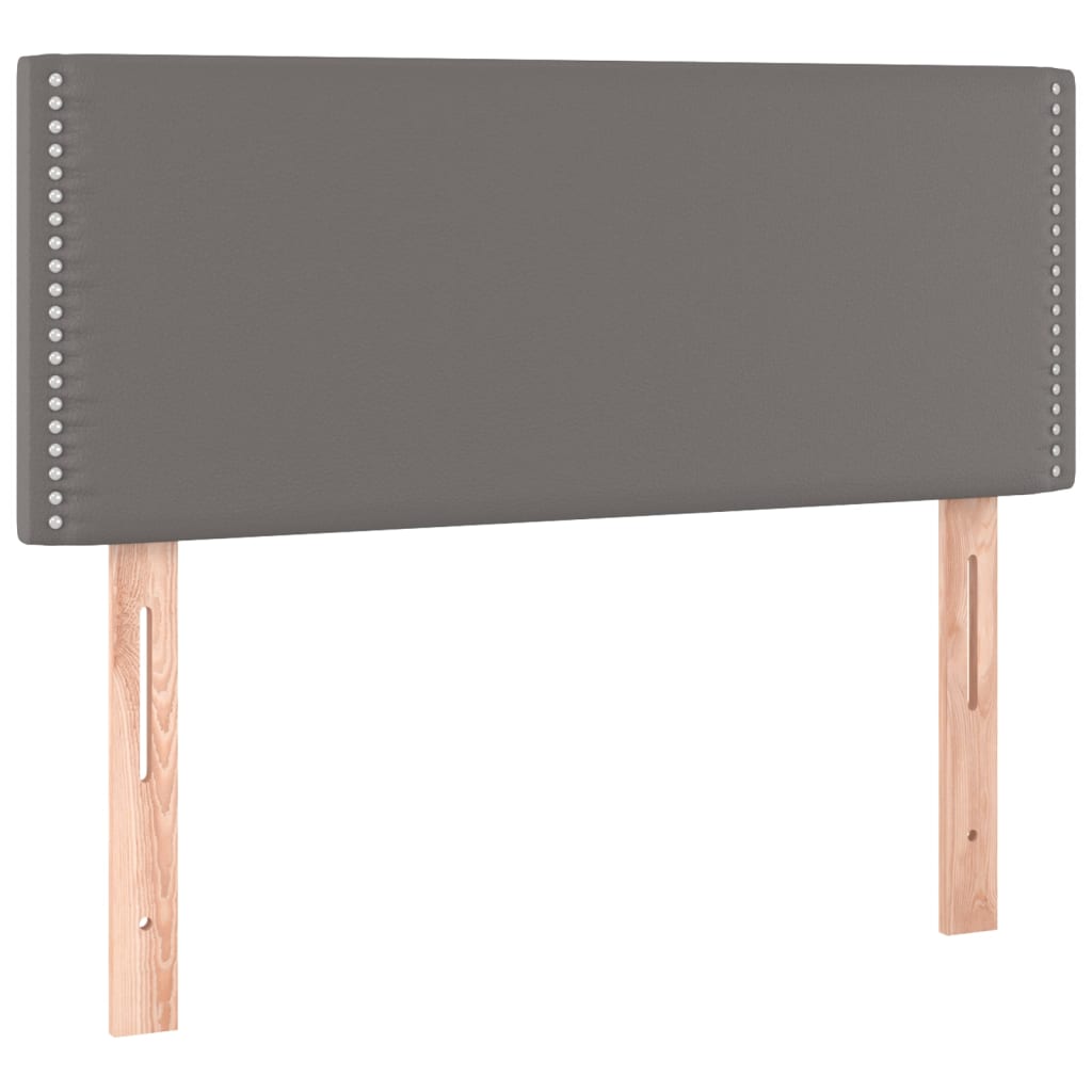 vidaXL Cabecero con LED cuero sintético gris 80x5x78/88 cm