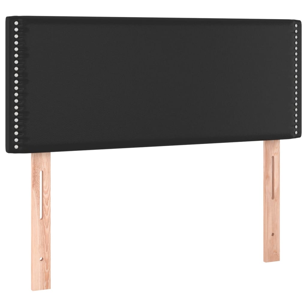 vidaXL Cabecero con LED cuero sintético negro 90x5x78/88 cm