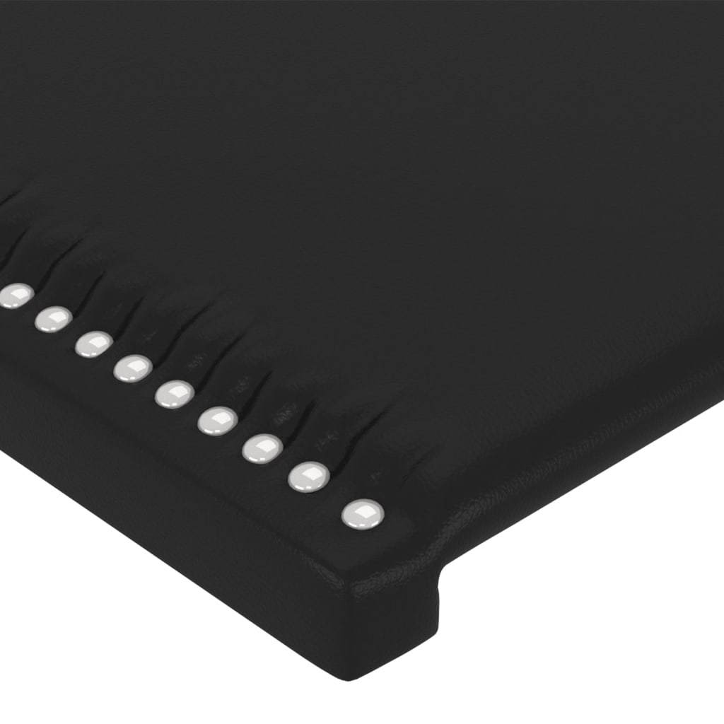 vidaXL Cabecero con LED cuero sintético negro 90x5x78/88 cm