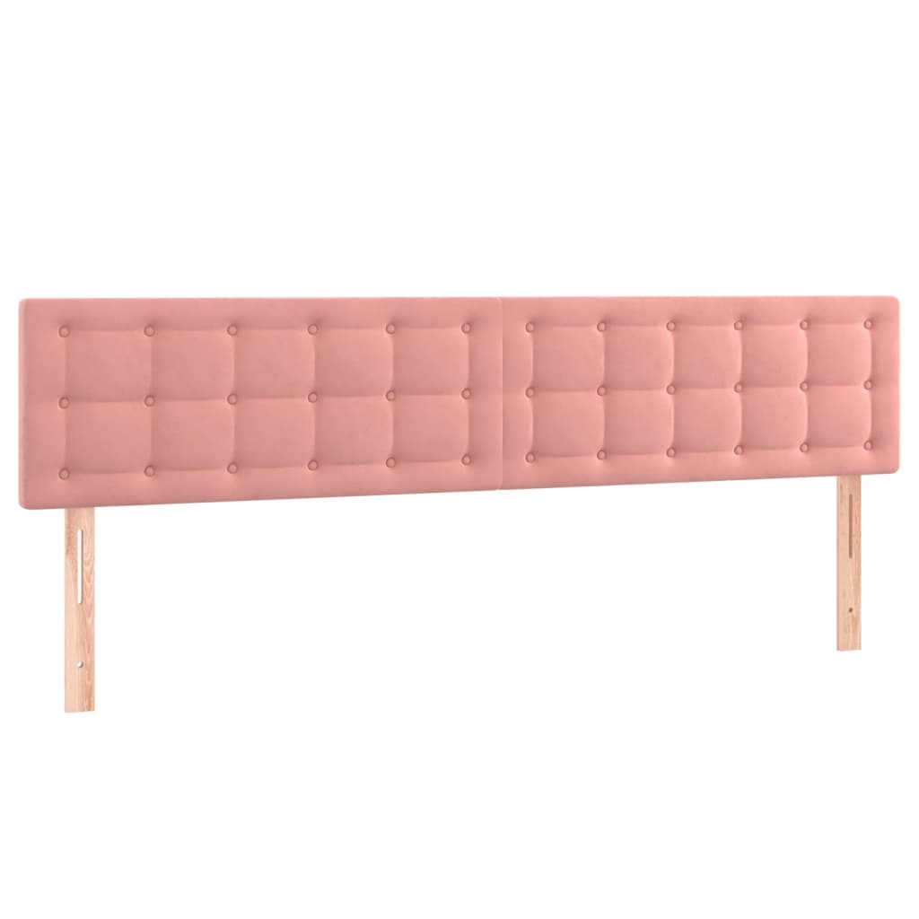 vidaXL Cabecero con LED de terciopelo rosa 180x5x78/88 cm